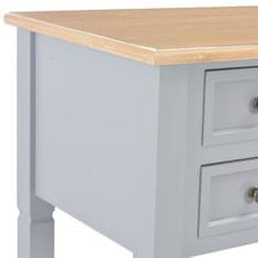 Vidaxl Pisalna miza iz lesa 109,5x45x77,5 cm siva