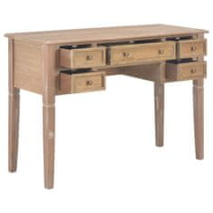 Vidaxl Pisalna miza les 109,5x45x77,5 cm rjava