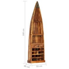 Vidaxl Stojalo za vino 50x40x180 cm trden predelan les