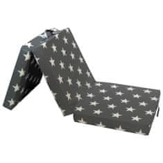 Vidaxl Tridelna vzmetnica iz pene 190x70x9 cm siva