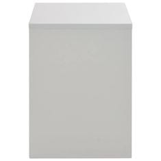 Vidaxl Toaletna mizica z ogledalom in stolčkom siva 104x45x131 cm