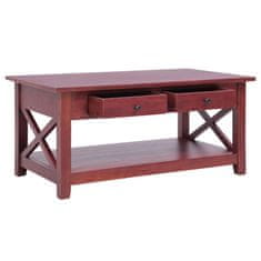 Vidaxl Klubska mizica rjava 100x55x46 cm trden mahagonij