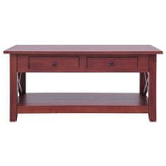 Vidaxl Klubska mizica rjava 100x55x46 cm trden mahagonij