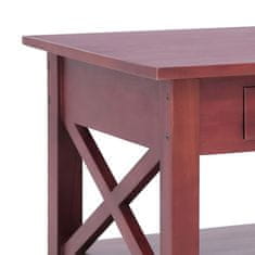 Vidaxl Klubska mizica rjava 100x55x46 cm trden mahagonij