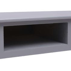 Vidaxl Pisalna miza siva 110x45x76 cm les