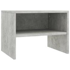 shumee Nočna omarica betonsko siva 40x30x30 cm iverna plošča
