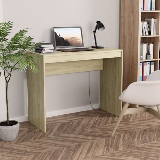 Vidaxl Pisalna miza sonoma hrast 90x40x72 cm iverna plošča
