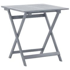 Vidaxl Zložljiva vrtna miza 70x70x75 cm trden akacijev les