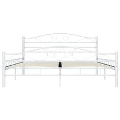 Vidaxl Posteljni okvir bel kovinski 160x200 cm