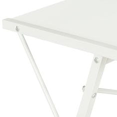 Vidaxl Pisalna miza s polico bela 116x50x93 cm