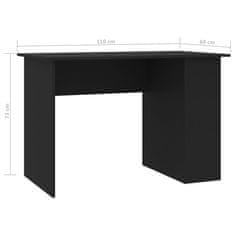 Vidaxl Pisalna miza črna 110x60x73 cm iverna plošča
