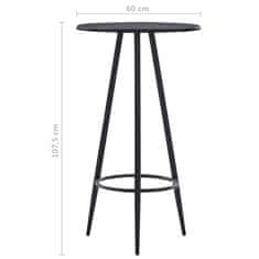 Vidaxl Barska garnitura 5-delna plastika siva