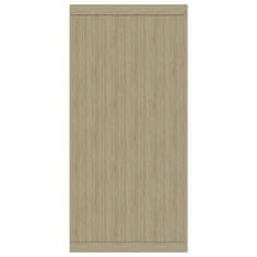 Vidaxl Komoda bela in sonoma hrast 88x30x65 cm iverna plošča
