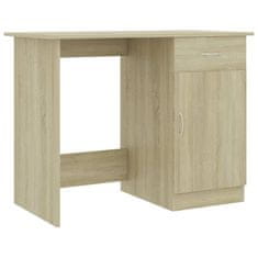 Vidaxl Pisalna miza sonoma hrast 100x50x76 cm iverna plošča