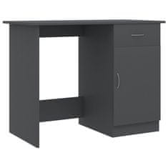 Vidaxl Pisalna miza siva 100x50x76 cm iverna plošča