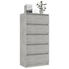 Vidaxl Predalnik betonsko siv 60x35x121 cm iverna plošča