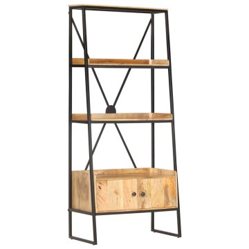 Vidaxl Knjižna polica 4-nadstropna 80x39x180 cm trden mangov les