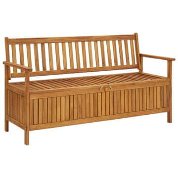 Vidaxl Vrtna klop za shranjevanje 148 cm trden akacijev les