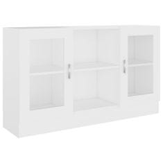 Vidaxl Vitrina bela 120x30,5x70 cm iverna plošča