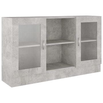 Vidaxl Vitrina betonsko siva 120x30,5x70 cm iverna plošča