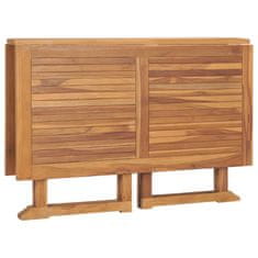 Vidaxl Zložljiva vrtna jedilna miza 120x120x75 cm trdna tikovina