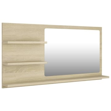 Vidaxl Kopalniško ogledalo 90x10,5x45 cm iverna plošča
