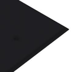 Vidaxl Klop Batavia s črno blazino 150 cm trdna tikovina