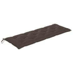 Vidaxl Vrtna klop z blazino 150 cm trdna tikovina