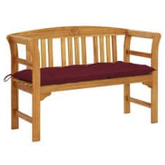 Vidaxl Vrtna klop z blazino 120 cm trden akacijev les