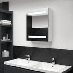 Vidaxl LED kopalniška omarica z ogledalom sijoče bela 50x14x60 cm