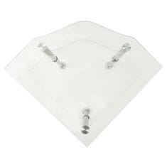 Vidaxl Stranska mizica 2-nadstropna prozorna 38x38x50cm kaljeno steklo