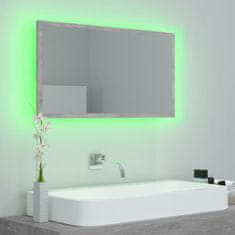 Vidaxl LED kopalniško ogledalo betonsko sivo 80x8,5x37 cm iverna pl.