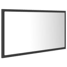 Vidaxl LED kopalniško ogledalo sivo 80x8,5x37 cm iverna plošča