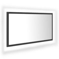 shumee LED kopalniško ogledalo sivo 80x8,5x37 cm iverna plošča
