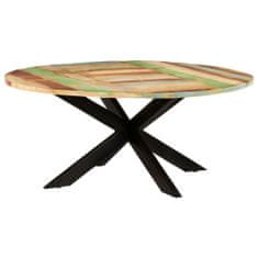 Greatstore Jedilna miza okrogla 175x75 cm trden predelan les