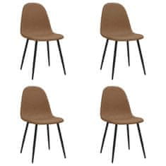 Vidaxl Jedilni stoli 4 kosi 45x54,5x87 cm temno rjavo umetno usnje