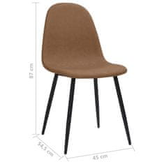 Vidaxl Jedilni stoli 4 kosi 45x54,5x87 cm temno rjavo umetno usnje