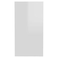Vidaxl Stranska mizica visok sijaj bela 50x26x50 cm iverna plošča