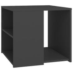 Vidaxl Stranska mizica siva 50x50x45 cm iverna plošča