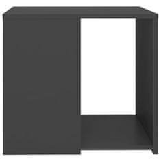 Vidaxl Stranska mizica siva 50x50x45 cm iverna plošča