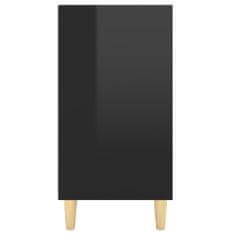 Greatstore Komoda visok sijaj črna 103,5x35x70 cm iverna plošča
