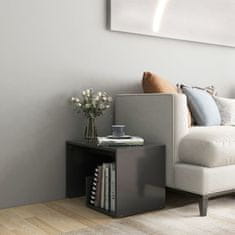Vidaxl Stranska mizica siva 59x36x38 cm iverna plošča