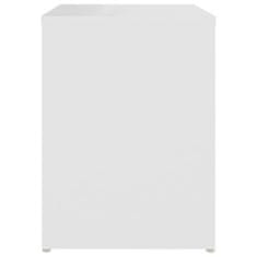 shumee Nočna omarica bela 40x30x40 cm iverna plošča