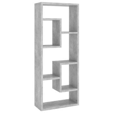 Vidaxl Stenska polica betonsko siva 36x16x90 cm inženirski les