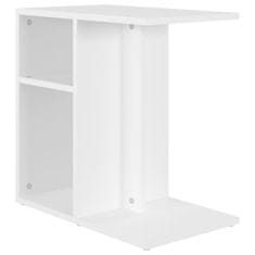 shumee Stranska mizica bela 50x30x50 cm iverna plošča