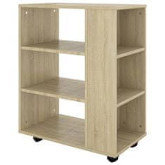 Vidaxl Omarica na kolesih sonoma hrast 60x35x75 cm iverna plošča