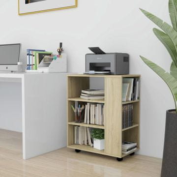 Vidaxl vidaXL Omarica na kolesih sonoma hrast 60x35x75 cm
