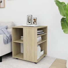 Vidaxl Omarica na kolesih sonoma hrast 60x53x72 cm iverna plošča