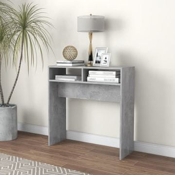 Vidaxl vidaXL Konzolna mizica betonsko siva 78x30x80 cm