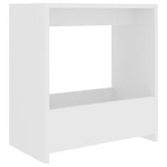 shumee Stranska mizica bela 50x26x50 cm iverna plošča
